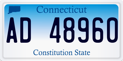 CT license plate AD48960