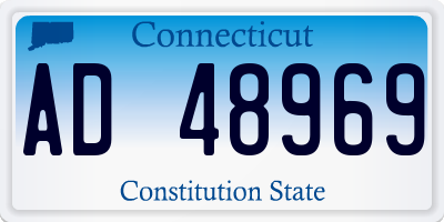 CT license plate AD48969