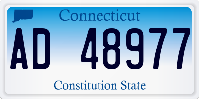 CT license plate AD48977