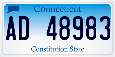CT license plate AD48983