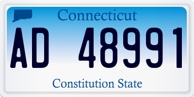 CT license plate AD48991