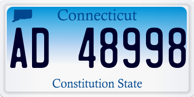CT license plate AD48998