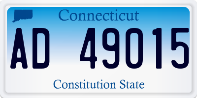 CT license plate AD49015