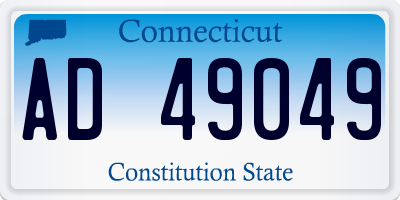 CT license plate AD49049