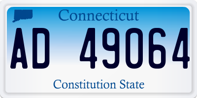 CT license plate AD49064