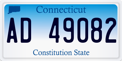 CT license plate AD49082