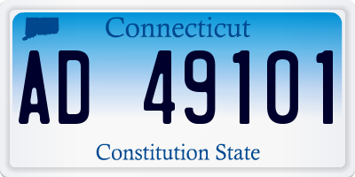 CT license plate AD49101