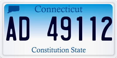 CT license plate AD49112