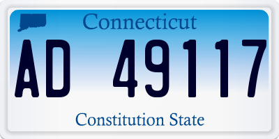 CT license plate AD49117