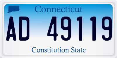 CT license plate AD49119