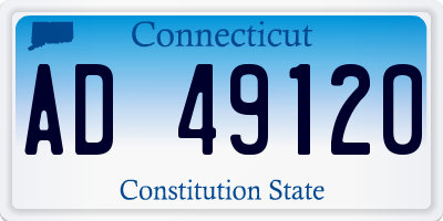 CT license plate AD49120