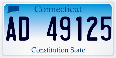 CT license plate AD49125