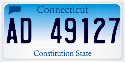 CT license plate AD49127
