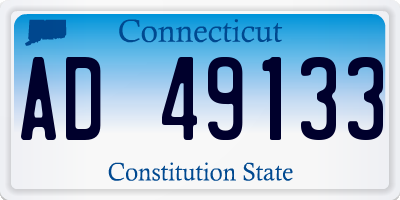 CT license plate AD49133