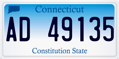 CT license plate AD49135