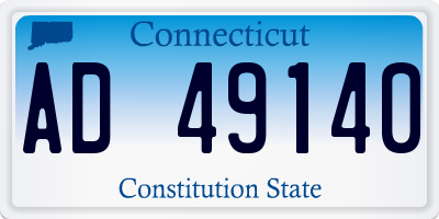 CT license plate AD49140
