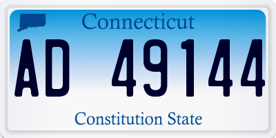 CT license plate AD49144
