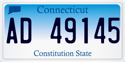 CT license plate AD49145