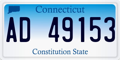 CT license plate AD49153