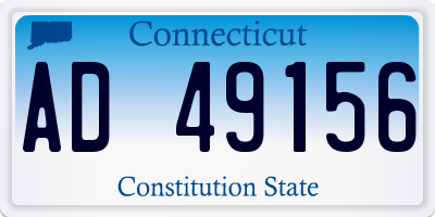 CT license plate AD49156