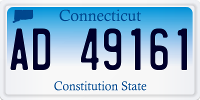 CT license plate AD49161