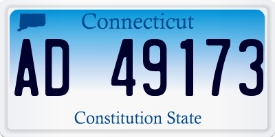 CT license plate AD49173