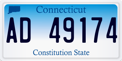 CT license plate AD49174