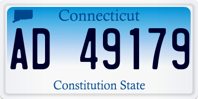 CT license plate AD49179