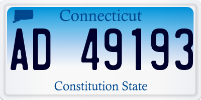 CT license plate AD49193