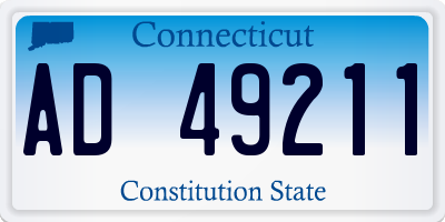 CT license plate AD49211