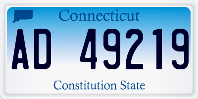 CT license plate AD49219