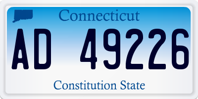 CT license plate AD49226