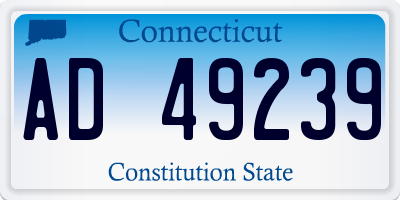 CT license plate AD49239