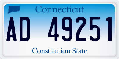 CT license plate AD49251