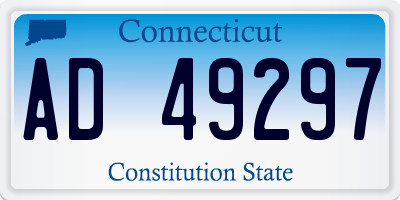 CT license plate AD49297