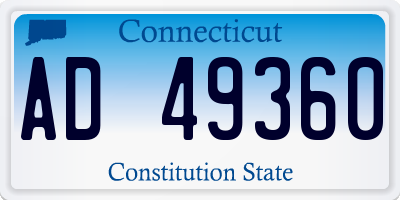 CT license plate AD49360