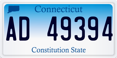 CT license plate AD49394