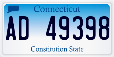 CT license plate AD49398