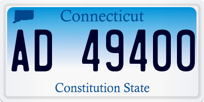 CT license plate AD49400