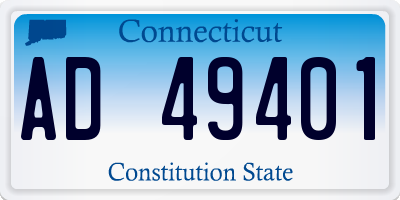 CT license plate AD49401