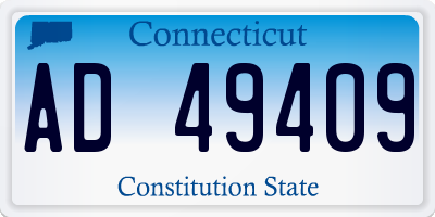 CT license plate AD49409