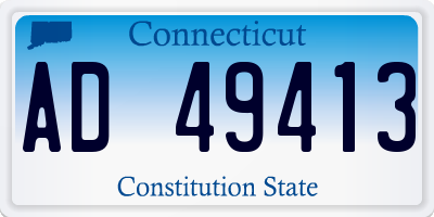 CT license plate AD49413