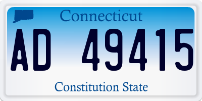 CT license plate AD49415