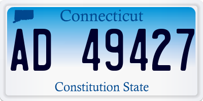 CT license plate AD49427