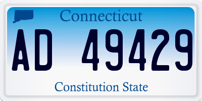 CT license plate AD49429