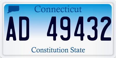 CT license plate AD49432