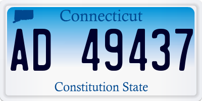 CT license plate AD49437