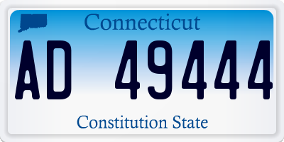 CT license plate AD49444