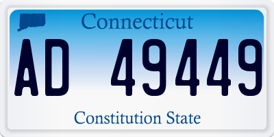 CT license plate AD49449