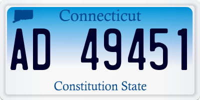 CT license plate AD49451
